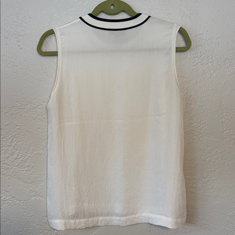 rag & bone Sleeveless tank top with knit crewneck and side slits S - Picture 7 of 8